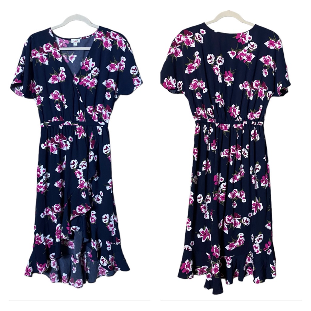 J. Crew Womens Floral Maxi Dress Size Xs Fairycore Ruffle Romantic Dark Coquette